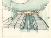 Marble staircase at Parq Vancouver
